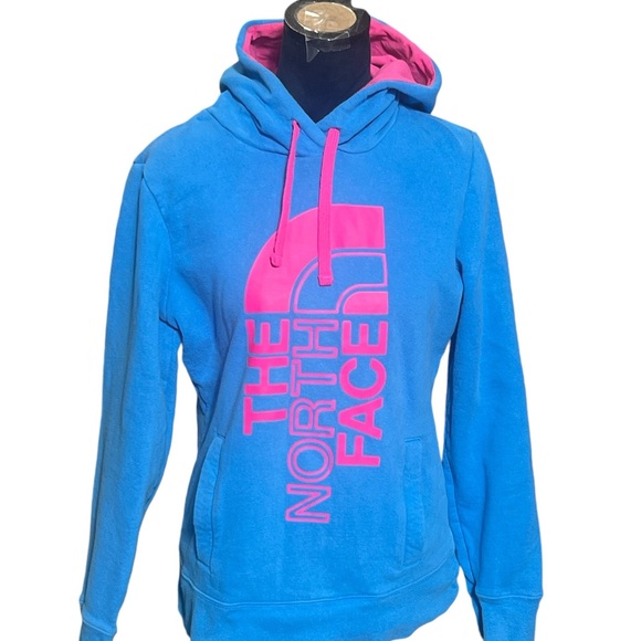 The North Face, Medium, Blue/Pink, Pullover Hoodie. @36 - Picture 4 of 10